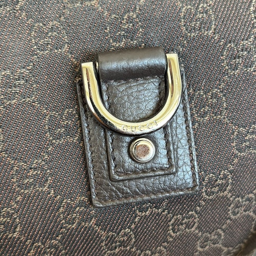 Gucci GG Canvas Abbey D-Ring Crossbody Bag Dark Brown Canvas & Leather - Picture 9 of 16